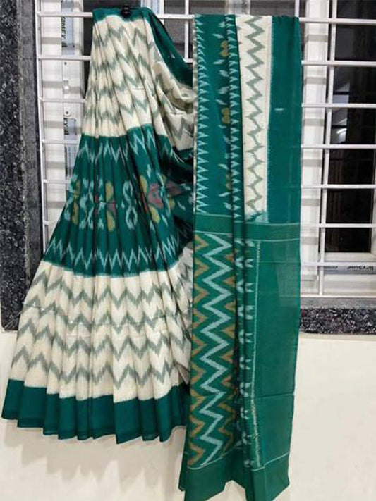 Ikkat Style Linen Digital Printed Saree SA125-184