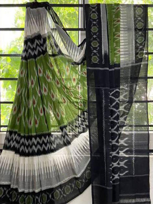Ikkat Style Linen Digital Printed Saree SA125-176