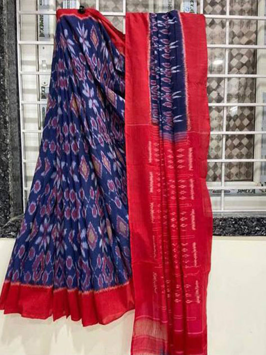 Ikkat Style Linen Digital Printed Saree SA125-177