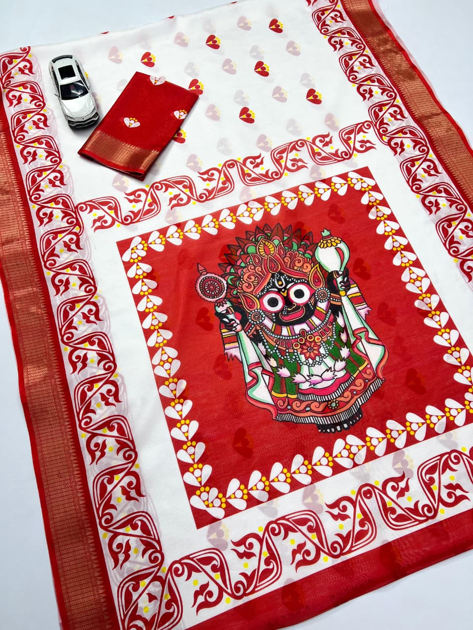 Red Devi – Durga Puja Special Soft Silk Saree with Digital Print SA825-973