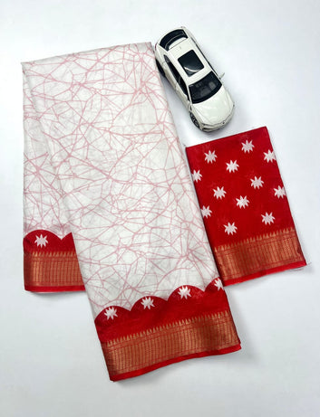 Red Devi – Durga Puja Special Soft Silk Saree with Digital Print SA825-975