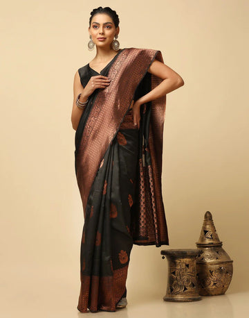 Elegance is effortless with this Soft Lichi Silk Saree SA925-1100