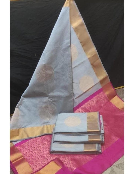 Lichi Silk Saree with Full Jacquard Weave & Designer Pallu SA925-1105