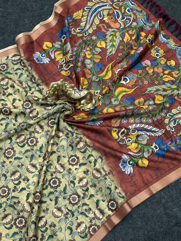 Authentic Kalamkari Saree -SA1225-1556