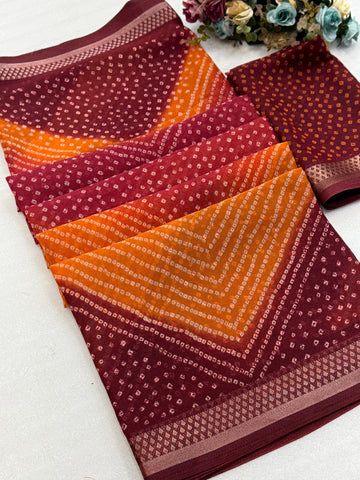 Elegant Dola Silk Bandhani Saree -SA1225-1583