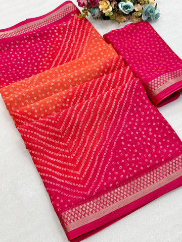 Elegant Dola Silk Bandhani Saree -SA1225-1586