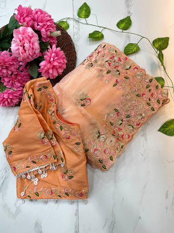 Very Soft Fendy Chiffon Pedding Designer Saree SA1225-1723