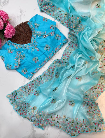 Very Soft Fendy Chiffon Pedding Designer Saree SA1225-1722