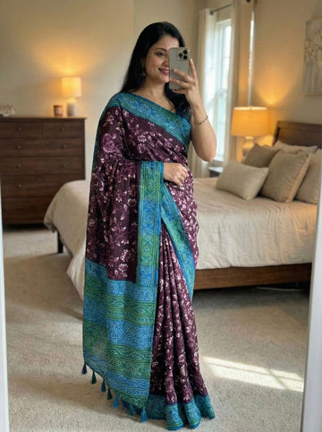 Pure Moss Bandhani Saree SA1225-1628
