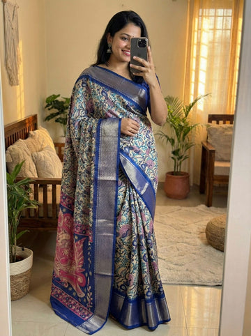 Beautiful Dola Silk Kalamkari Print Saree SA1225-1688