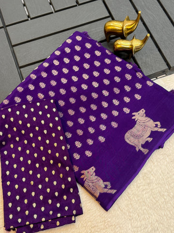 Pure Viscose Chinon Silk Saree SA1225-1693