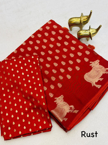 Pure Viscose Chinon Silk Saree SA1225-1696