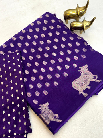 Pure Viscose Chinon Silk Saree SA1225-1695