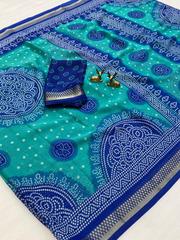 Beautiful Soft Self Silk Bandhani Saree SA1225-1712