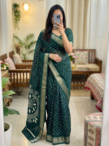 Beautiful Dola Silk Bandhani Print Saree SA1225-1716