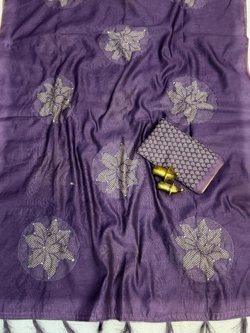 Pure Malai Cotton Bandhani Print Saree SA1225-1717