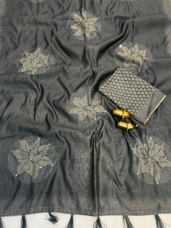 Pure Malai Cotton Bandhani Print Saree SA1225-1718