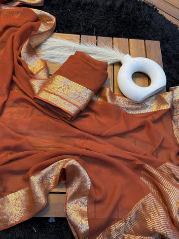 Pure Viscose  Saree with Running Blouse SA126-1756