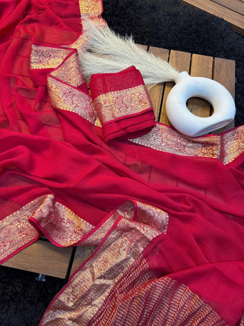 Pure Viscose  Saree with Running Blouse SA126-1749