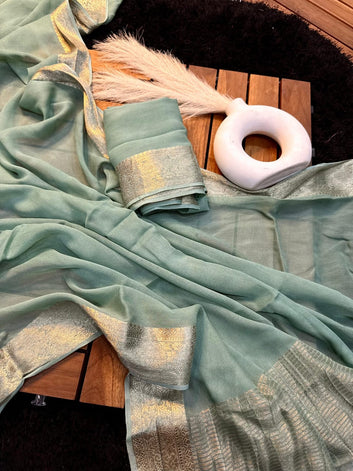 Pure Viscose  Saree with Running Blouse SA126-1750