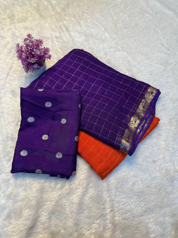 Pure Viscose Georgette Saree with Running Blouse SA126-1746