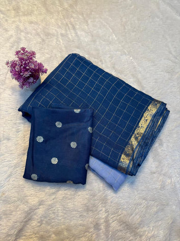 Pure Viscose Georgette Saree with Running Blouse SA126-1745