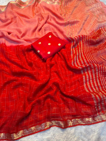 Pure Viscose Georgette Saree with Running Blouse SA126-1747