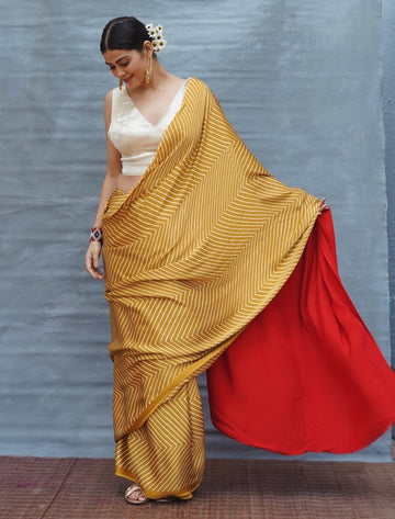 Original Ajrakh Saree with Digital Print SA126-1798