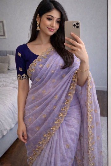 Most Selling Saree  | Pure Soft Organza Saree SA326-1929