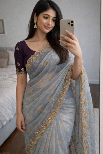 Most Selling Saree  | Pure Soft Organza Saree SA326-1932