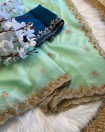 Most Selling Saree  | Pure Soft Organza Saree SA326-1933