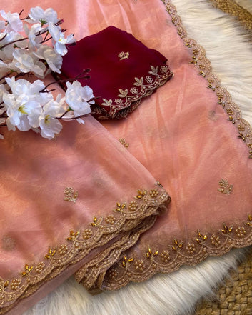 Most Selling Saree  | Pure Soft Organza Saree SA326-1930