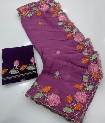Most Viral Saree  | Star Georgette Saree  SA326-1924