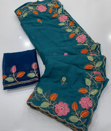 Most Viral Saree  | Star Georgette Saree  SA326-1926