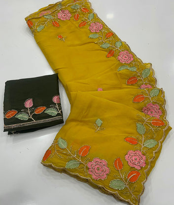 Most Viral Saree  | Star Georgette Saree  SA326-1922