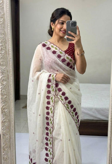 Most Selling Saree  | Crush Georgette Silk Saree SA326-1902