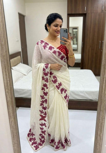 Most Selling Saree  | Crush Georgette Silk Saree SA326-1903