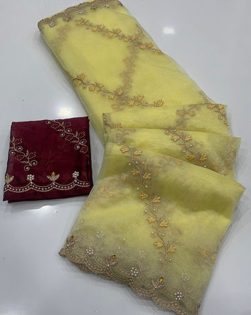 Most Selling Saree  | Pure Soft Organza Saree SA326-1896