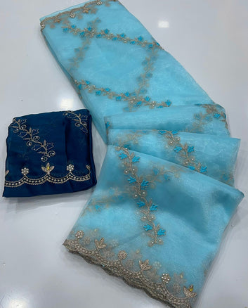 Most Selling Saree  | Pure Soft Organza Saree SA326-1899