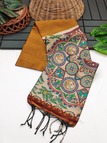 Wedding Special Saree  | Madhubani Hand Print Pallu  SA326-1967