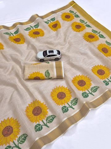 Onam Special Linen Saree SA826-2055