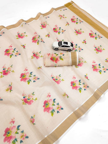 Onam Special Linen Saree SA826-2057