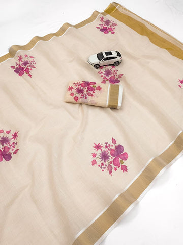 Onam Special Linen Saree SA826-2059