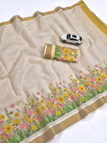 Onam Special Linen Saree SA826-2061