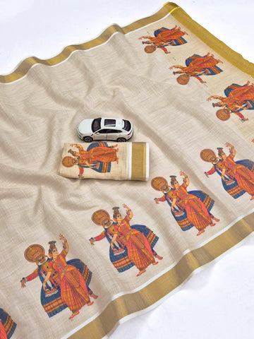 Onam Special Linen Saree SA826-2063