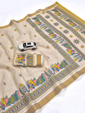 Onam Special Linen Saree SA826-2066