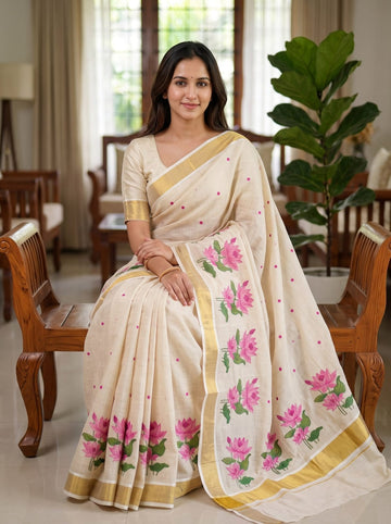 Onam Special Linen Saree SA826-2048