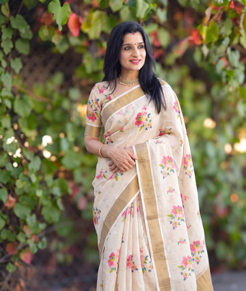 Onam Special Linen Saree SA826-2047