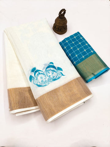 Onam Special Linen Saree SA826-2050