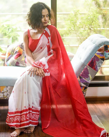 Durga Puja Special Linen Saree SA826-2078